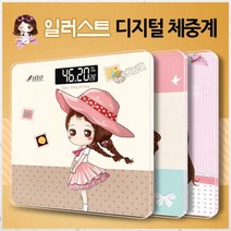 일러스트 캐릭터 디지털체중계 유아 어린이 전자체중계 줄자증정, B머리띠