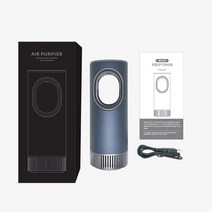 자동차 공기 청정기 정수기 UV 살균 10 백만 음이온 AI 디스플레이 HEPA 필터 청소 PM2.5 연기 냄새 신선한 공급, [01] Black