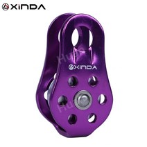 XINDA 암벽 등반 풀리 고정 측판 단일 시브 풀리 야외 생존 도구 고도 트래버스 운반 장비, [10] YELLOW