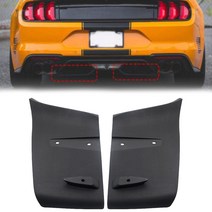 리어디퓨저 페어 매트 블랙 ABS 리어 범퍼 립 에어 디퓨저 밸런스 호일 키트 포드 머스탱 2018 GT R 스타, 한개옵션0