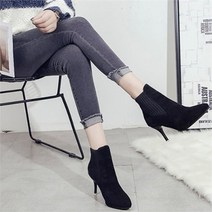 daitem_슈즈 여자 삭스힐 힐 스틸레토 부티 스웨터 앵클 부츠 (7707457)