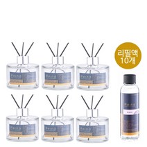 레이나퍼퓸 공병6개+리필150mlx10+스틱10세트, 호박병6개:라일락10개