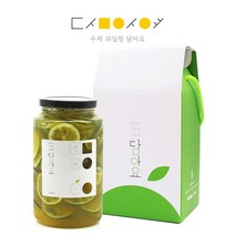 수제청 담아요 수제 핸드메이드 과일청 수제청 선물포장 포함 답례품 명절선물 세트, 1세트, (1구포장)청귤청650g