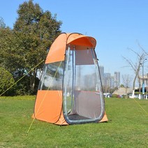 몽골텐트 바람막이천막 방풍커튼 가지 도로 휴대용 빠른 개방 뗏목 낚시 밤 겨울 모기 방우 자외선 차단제 격리 실 텐트 이중층 방한, 오렌지 업그레이드 방풍 및 방수