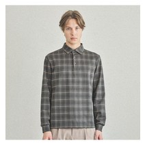 [노티그] NOTIG 울혼방 체크 자카드 카라 티셔츠 그린 OIF1T1TL107E1