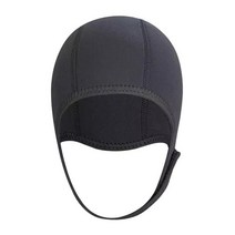 스쿠버다이빙후드 웨트후드 다이빙후드 3mm 네오프렌 스쿠버 다이빙 모자 헤드 커버 조절 가능한 서핑 모자 두꺼운 다이빙 후드 수영 모자 래프팅 카누 수중, 검은색