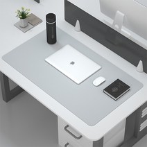 마우스 장패드 게이밍 양면 방수 책상 데스크 매트 2가지칼라 학생 G0000524990, 브라운/그레이, 중(70x35)