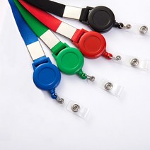 찐알짜 사원증 신분증 명찰 카드 릴홀더 목걸이 줄 DD-11466, 블랙