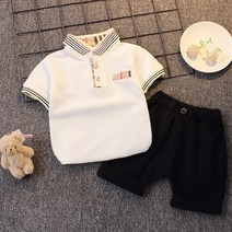 소년 반팔 의류 세트 2022 패션 여름 옷 1-3 세 아기 티셔츠 반바지 투피스 도매 의류