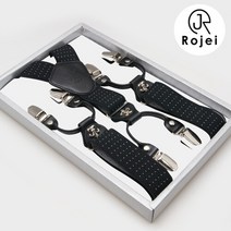 로제이 [로제이]남성 가죽 더블 서스펜더 멜빵 RMGS011_BL