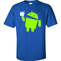 안드로이드는 을 먹는다. 재미있는 그래픽 프린트 티셔츠. 여름 코튼 짧은 소매 o 넥 남성 T 셔츠 새로운 S-3XL