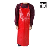 레드 코팅앞치마 방수용앞치마 세차앞치마 낚시앞치마 원피스앞치마 앞치마, 1개, 소