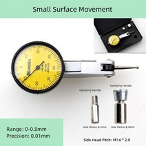 다이얼 표시기 레버 테이블 CNC 선반 고정밀 0-0.8mm 측정 도구 내경 0.002mm 게이지 1 개, 05 Small Surface 0.01