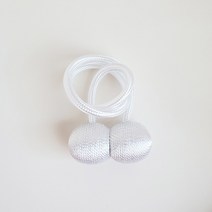 볼 자석 커튼 타이백 40cm, 2개, 화이트