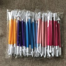 도자기 도예 브러쉬 붓 공구 점토 공구 공예아트 유약 그림 색칠 1-14pcs 플라스틱 실리콘 강철 점토 조각 세트 왁스 조각 도자기 도구 조각 조각 셰이퍼 폴리머 모델링, 8pcs 색상 무작위