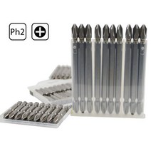 라인테크 양면 드라이버 비트 십자 10p 세트 65mm 100mm, 양면 십자 비트 10pcs 65mm