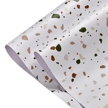 써모사이딩 거실아트월 템버보드 폼패널 terrazzo pvc 방수 self for 비닐, 테라조 그린, 60x500cm