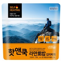 이지밥 핫앤쿡 HOT&COOK 김치찌개 라면밥110g (라면애밥)110g, 110g, 1개