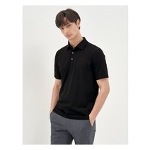 갤럭시 라이프스타일 갤럭시 라이프스타일 컴포트 스트레치 반팔 칼라넥 티셔츠 블랙 (GC3342M045)