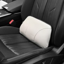 튜모 자동차 메모리폼 허리쿠션 차량용 등받이쿠션, 1+1, 코튼 베이지, 2개