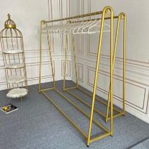 웨딩드레스 옷걸이 매장용 행거 스탠드 선반 고급 디스플레이 조합, 나노 골드 길이 120 x 높이 170