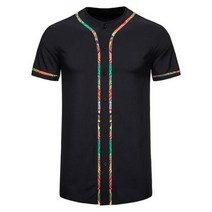 야구복반티 야구반티 반티야구복 Mens African Dashiki Print 야구 저지 버튼 다운 셔츠 Active Team 스포츠 유니폼 힙합 스트릿웨어African Cloth