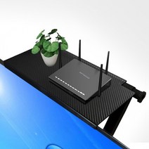 [히트템] 모니터 선반 거치대 렉 받침대 tv선반 모뎀, 블랙