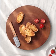 플레이팅용 갬성샷 통우드 원형 도마 디자인이이쁜, 대