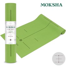 모크샤 베이직 요가매트 센터라인 - 대만산 요가매트, 옐로우그린