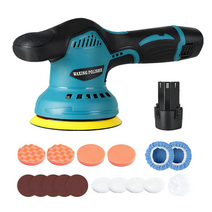 RUN Home 다기능 무선 자동차 광택기 16p 세트 차량 전동 왁싱 유막제거, 배터리*1 세트