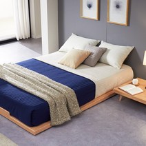 [방문설치] 크라운퍼니쳐 로우 저상형 침대 Q 퀸 독립 매트포함, 오크