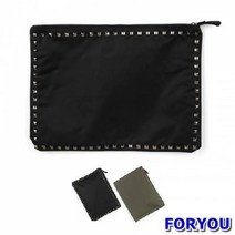 Foryou1103 남녀공용 스터드 시크 클러치백 미니 찡장식 핸드백 클러치 데일리백