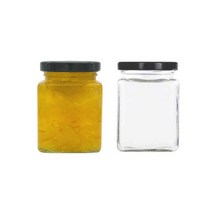 [유리병] 사각꽃차210 1개 210ml, 은색마개
