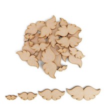 목재구입 나무합판 나무재단날개 MDF 공예 모양 나무 빈 장식 크리스마스, 08 60pcs_03 8-9 센치메터