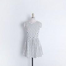 이지핏 민소매 도트 원피스 슬림핏 루즈핏 dress home party