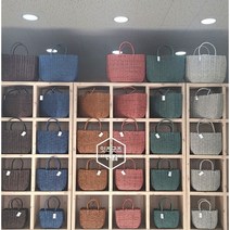 [와이아이즈] 빨대가방 빨대바구니 피크닉가방 물놀이가방 왕골가방, 특대, 라탄브라운(특대)