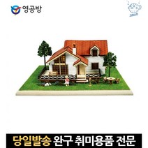 미니어처 잔디 디오라마 diy 집짓기 재료 건축만들기 목재조립키트 목조주택모형, 고래Living, 단일옵션