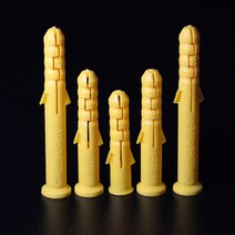 스크류앙카 100pcs 노란색 플라스틱 튜브 파이프 벽 앵커 플러그 머리 마른 벽에서 나온 나사 키트와, 01 m6x30mm  50pcs
