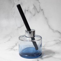 디퓨저용기 - 원형 투톤 블루 100ml (1cm 통통섬유스틱1개포함), 크롬