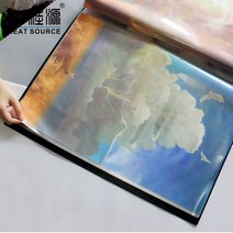 큰파일 계약 그림 칼라 a2 프레젠테이션 가방 a2 바인더 가방 폴리 펀치 포켓 6 구멍 가방 a2 바인더 폴더 w443h609mm(17.45 24.98)(10pcs), 투명한