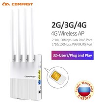 유심라우터 국내포켓와이파이 4g lte 300mbps 2.4g wifi 라우터 플러그 앰프 sim 카드 슬롯이 있는 플레이 모뎀 무선 액세스 포인트 45dbi 무지향성 안테나, 없음
