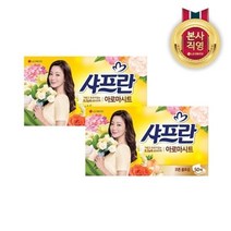 [엘지생활건강] 샤프란 시트 섬유연제 코튼블로썸 50매 x 2개, 1세트