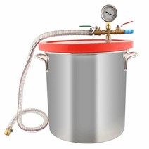 기포제거기 진공탈포기 챔버 레진 접착제 몰드, 1L3CFM 펌프  1.5갤런 진공 배럴, 1개