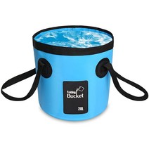 물통 접는 PVC 방수 캐리어 세면기 하이킹 자동차 세척 주최자 컨테이너 핸들 액세서리, ,20L, 유형1