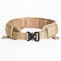 헌팅 벨트 아웃도어 허리 밴드 조절형 나일론 캠핑 허리 벨트 몰레용, 카키색 옷감