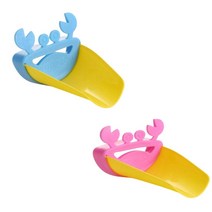 어린이손씻기 꽂게모양 수도꼭지 연장탭 욕실용품 어린이집 유치원 키즈카페 세면대 아쿠아탭 물줄기 유아수도꼭지 수전연장 유아용 어린이용 아이용 남아용 여아용, 핑크