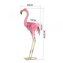 정원조각상 정원 동상 국가 복고풍 철 예술 플라밍고 화분 장식 발코니 안뜰, [01] A