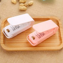 핑크색 휴대용 미니 실링기 봉지 한손 밀봉 비닐 접착기 포장 가정용, 단품
