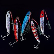 트위스트 물결 홀로그램 바디 메탈지그, 60g (블루)