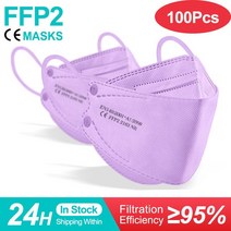 Homologada 스페인 CE 인증서 FFPP2 KN95 덴탈마스크 마스카라, 기본, T20-100PCS Purple